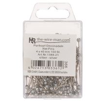 Product Silver Pearl Head Pins for Floristry and Decoration Ø4mm 40mm 150pcs
