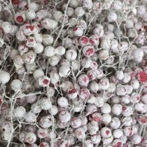 Pepper berries covered with snow, winter decorations, dried flowers, advent, pink pepper white washed 170g