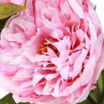 Product Peony Artificial Flowers Pink with Long Stem 70cm 3pcs
