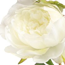 Product Artificial Peonies with 3 Flowers White Cream 81cm 2pcs