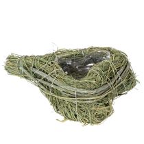 Product Decorative Heart from Natural Grass with Foil Insert 14cm Set of 2