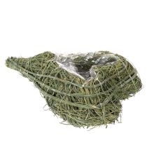 Product Palm Heart Planter with Plastic Lining 22cm Green Set of 2