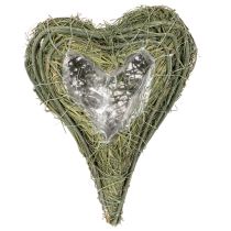 Product Palm Heart Planter with Plastic Lining 22cm Green Set of 2
