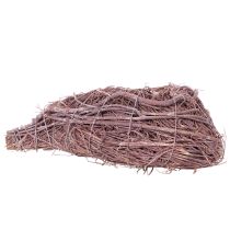 Product Heart-Shaped Twig Planters with Liner, 20cm, Set of 2, Natural/Brown