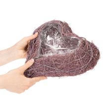 Product Heart-Shaped Twig Bowl with Foil Lining 37cm - Purple