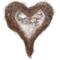 Product Heart-Shaped Twig Planter with Liner, 20cm, Set of 2