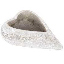 Product Decorative heart-shaped bowl, grey; small heart-shaped planter, 19cm
