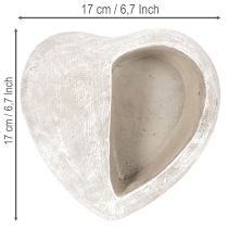Product Heart-shaped planter, cast stone, decorative planter, 17cm