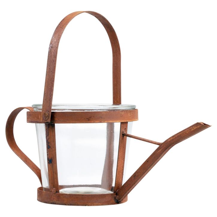 Product Watering can decoration lantern plant pot garden decoration rust 29cm