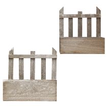 Product Planter Wooden Mini Flower Box L22/25cm Set of 2