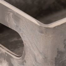 Product Compact Rectangular Decorative Tray for Home and Plant Arrangements, 23cm, Anthracite