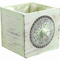 Product Plant box decorative drawer shabby green 15-23cm set of 3