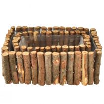 Product Planter wooden herb box birch L23/28cm set of 2