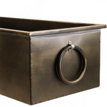 Product Flower Box Metal Planter Brass 59/53/47cm Set of 3