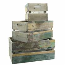 Planter wooden box 45/39 / 34,5cm 3pcs