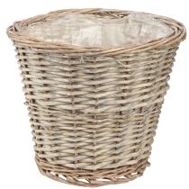 Product Plant basket wicker basket natural grey-white Ø25 H21cm 2pcs