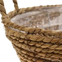 Product Plant basket round seagrass basket with handles decorative basket Ø25cm H9cm