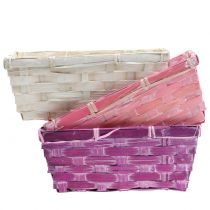 Product Chip basket square purple / white / pink 8pcs