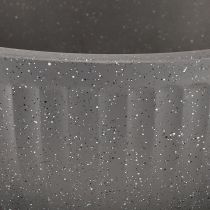 Product Plant pot plastic bowl with grooves anthracite Ø30cm