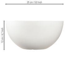 Product Plant pot plastic round bowl white Ø25cm H12cm