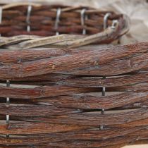 Product Planting ring, planting bowl, wood, natural grey, Ø30/35cm, set of 2.