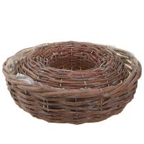 Product Planting ring, planting bowl, wood, natural grey, Ø30/35cm, set of 2.