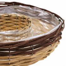 Plant ring made of willow, plant bowl Ø35/30cm set of 2
