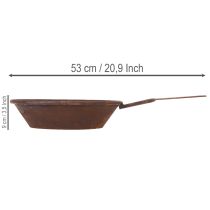 Product Planting tray, rust-colored pan with handle, metal planter, Ø31cm