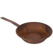 Product Planting tray, rust-colored pan with handle, metal planter, Ø31cm