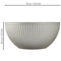 Product Plant bowl, mottled grey plastic, Ø35cm, H16.5cm