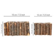 Product Plant bowl square natural birch branches 14.5/20cm set of 2