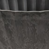 Product Plant bowl with grooves oval boat anthracite 36cm