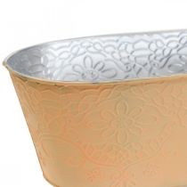 Product Plant bowl metal flower bowl oval orange 25x14.5x10cm