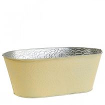 Plant bowl metal flower bowl oval yellow 25x14.5x10cm