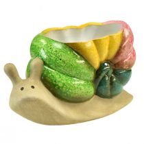 Product Decorative snail plant pot ceramic flower pot colorful 19×8.5×11cm