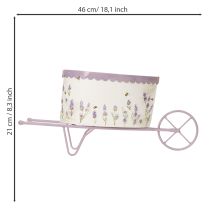 Product Flower pot wheelbarrow with stylish lavender look 46cm