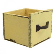 Plant drawer wooden decorative plant box yellow 12.5cm