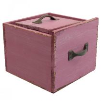 Product Plant drawer plant box wood purple 12.5/16cm set of 2