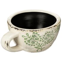 Product Ceramic plant pot with floral pattern, room decoration, 18cm