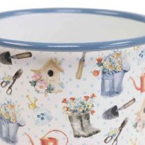 Plant cup enamel decorative cup garden motifs Ø11cm