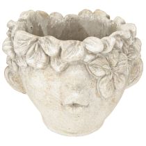 Product Plant pot bust kiss mouth flowerpot with face cream H10cm 3pcs