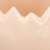 Product Egg-shaped flower pot with a broken edge for creative placement on windowsills and tables, 9cm, 3 pieces