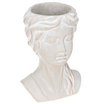 Product Plant pot female bust vintage planter cast stone H20cm