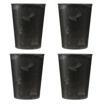 Product Plant pot plastic anthracite Ø13cm H16.5cm 4pcs
