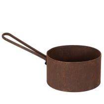 Product Metal plant pot, planter, rust-colored pan, decorative item, Ø20cm H11cm