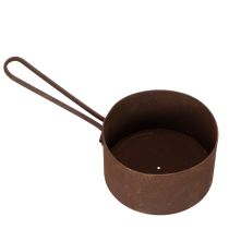 Product Metal plant pot, planter, rust-colored pan, decorative item, Ø20cm H11cm