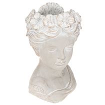 Product Plant pot sculpture woman cast stone antique look 21×17.5×33.5cm