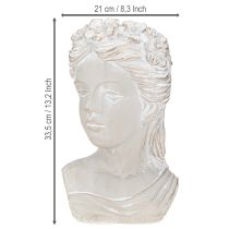 Product Plant pot sculpture woman cast stone antique look 21×17.5×33.5cm