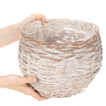 Product ProductName  
Round Handwoven Basket with Inner Lining – White – 23cm  

ProductDescription  
<div>  
<h2>White Handwoven Basket for Home Decoration and Planting</h2>  
 
<p>This round white handwoven basket is an excellent choice for adding a natural tou