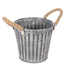 Product Metal plant pot, decorative pot with handles, planter, cachepot Ø16.5cm